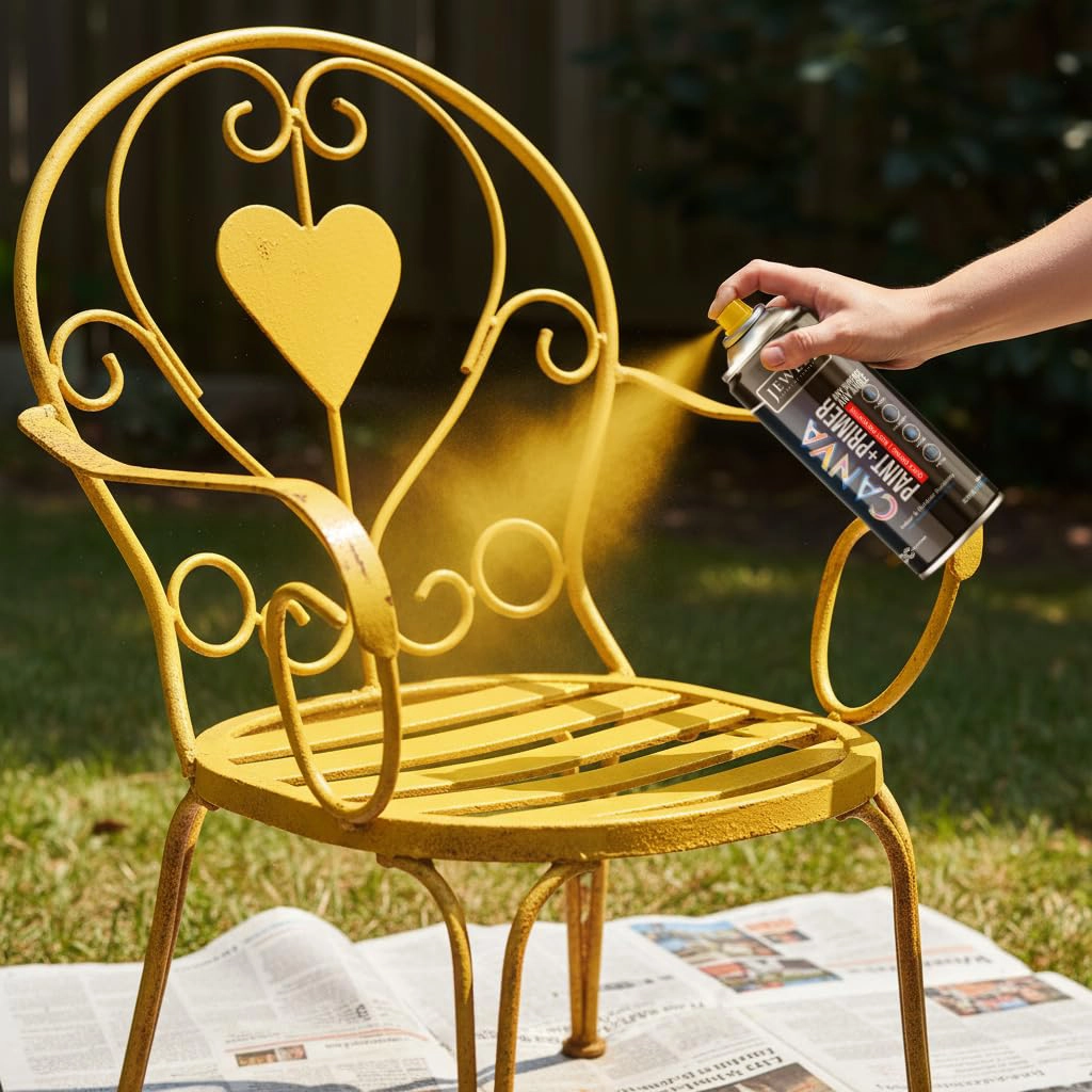 Jewell Canva Spray Paint & Primer in Solid Art Yellow (41) - 400ml - Image 2